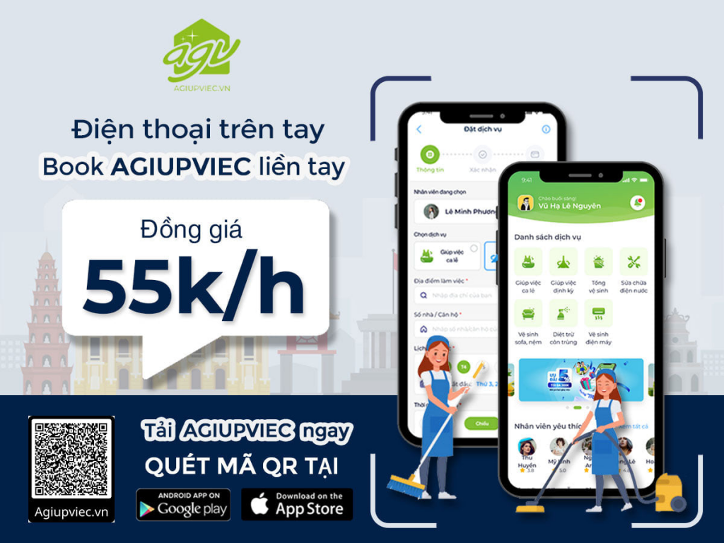 giá dịch vụ dọn nhà theo giờ Hà Nội